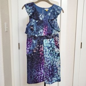 Leifsdottir silk blue star print dress